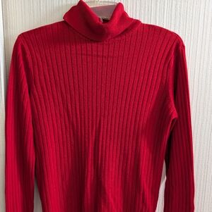 Jennifer Moore Vintage Red Turtleneck Sweater Size S